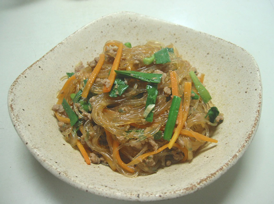 にらと春雨の炒め物